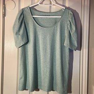 LOFT Puff Sleeve Top. NWT. Size L